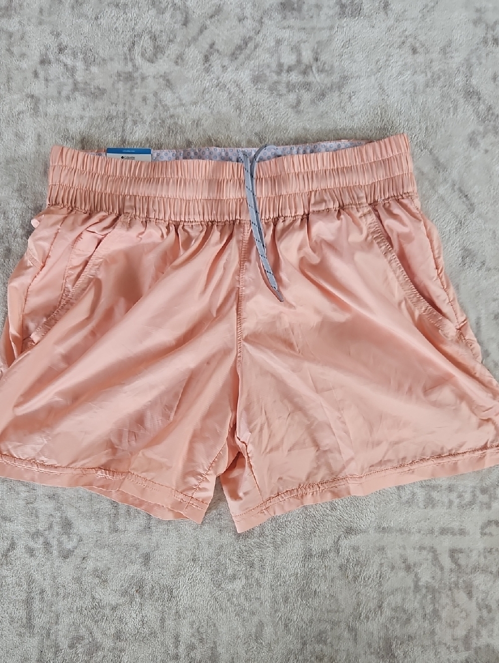 Columbia Peach Elastic-Waist Athletic Shorts
